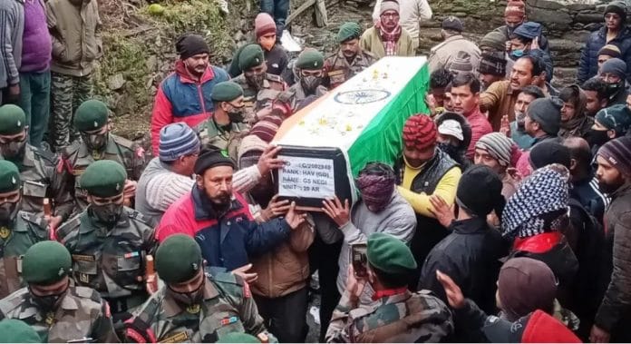 Mahendra Singh Negi of Chamoli martyred in Manipur due to cardiac arrest. Mahendra Singh Negi of Chamoli martyred in Manipur due to cardiac arrest.