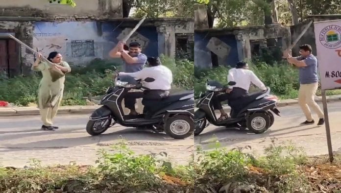Divyang person kept begging for his life, but husband and wife kept raining sticks, video went viral Divyang person kept begging for his life, but husband and wife kept raining sticks, video went viral