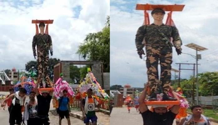 Monu of Noida won everyone's heart, keeping the statue of the soldier in the form of a kanwar, he will go to the village on foot, see Monu of Noida won everyone's heart, keeping the statue of the soldier in the form of a kanwar, he will go to the village on foot, see