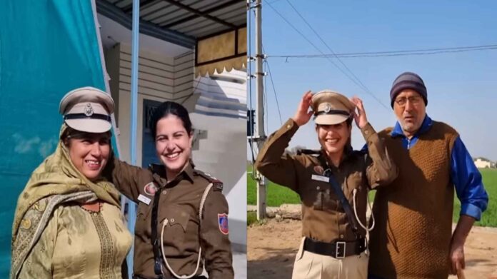 Daughter came to meet her father in the farm after becoming a sub-inspector, video went viral Daughter came to meet her father in the farm after becoming a sub-inspector, video went viral