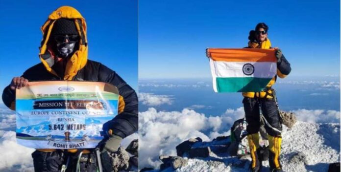 IMG-20230820-WA0034 Rohit Bhatt of Uttarakhand hoisted the tricolor on Europe's highest peak Elbrus